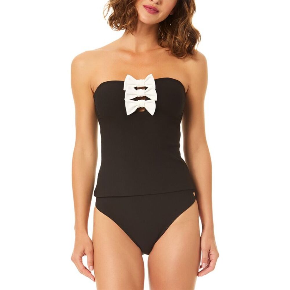 Cece Womens  Strapless Bow Tankini, Black